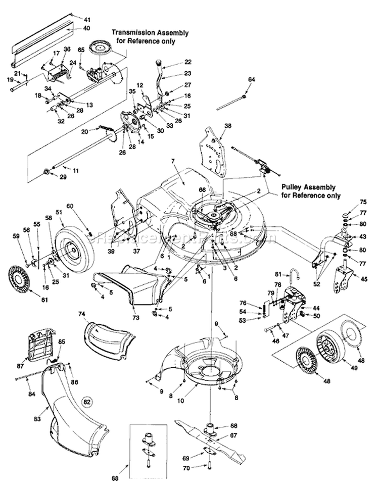 Page A Diagram and Parts List for 12AE999M401 2000 Yard Man Lawn Mower